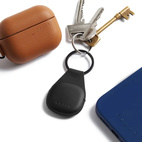 Mujjo Canopy AirTag Keychain - Leather Black