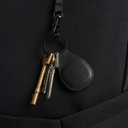Mujjo Canopy AirTag Keychain - Leather Black