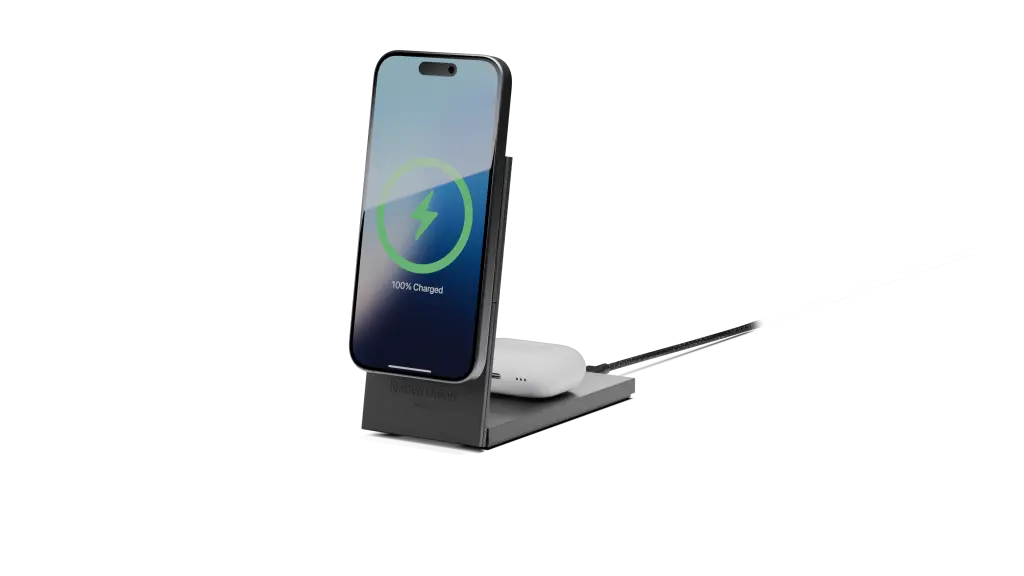 Native Union Rise 2-in1 Qi2 Wireless Charging Stand - Black