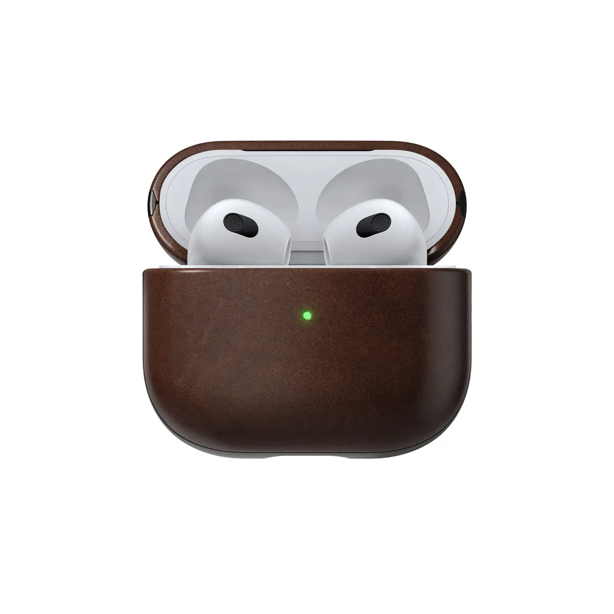 Nomad Modern Leather Case for AirPods (3Gen) Rustic Brown