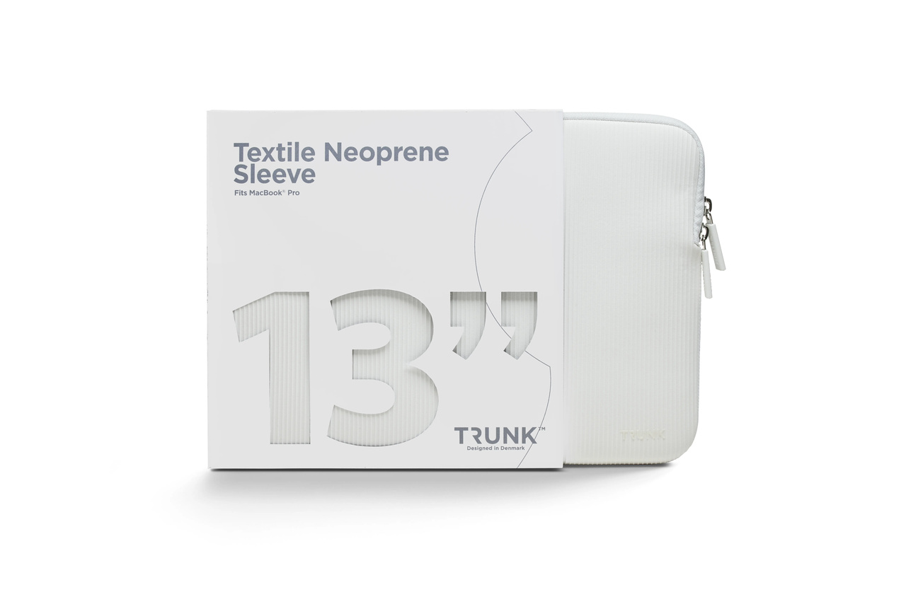 TRUNK Ribbet Velvet Sleeve MacBook Air 13"/13.6" Moonlight White