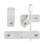 Twelve South CableSnap Stay 3-pack - Leather Dove Grey