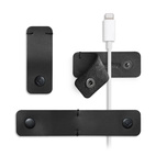 Twelve South CableSnap Stay 3-pack - Leather Black