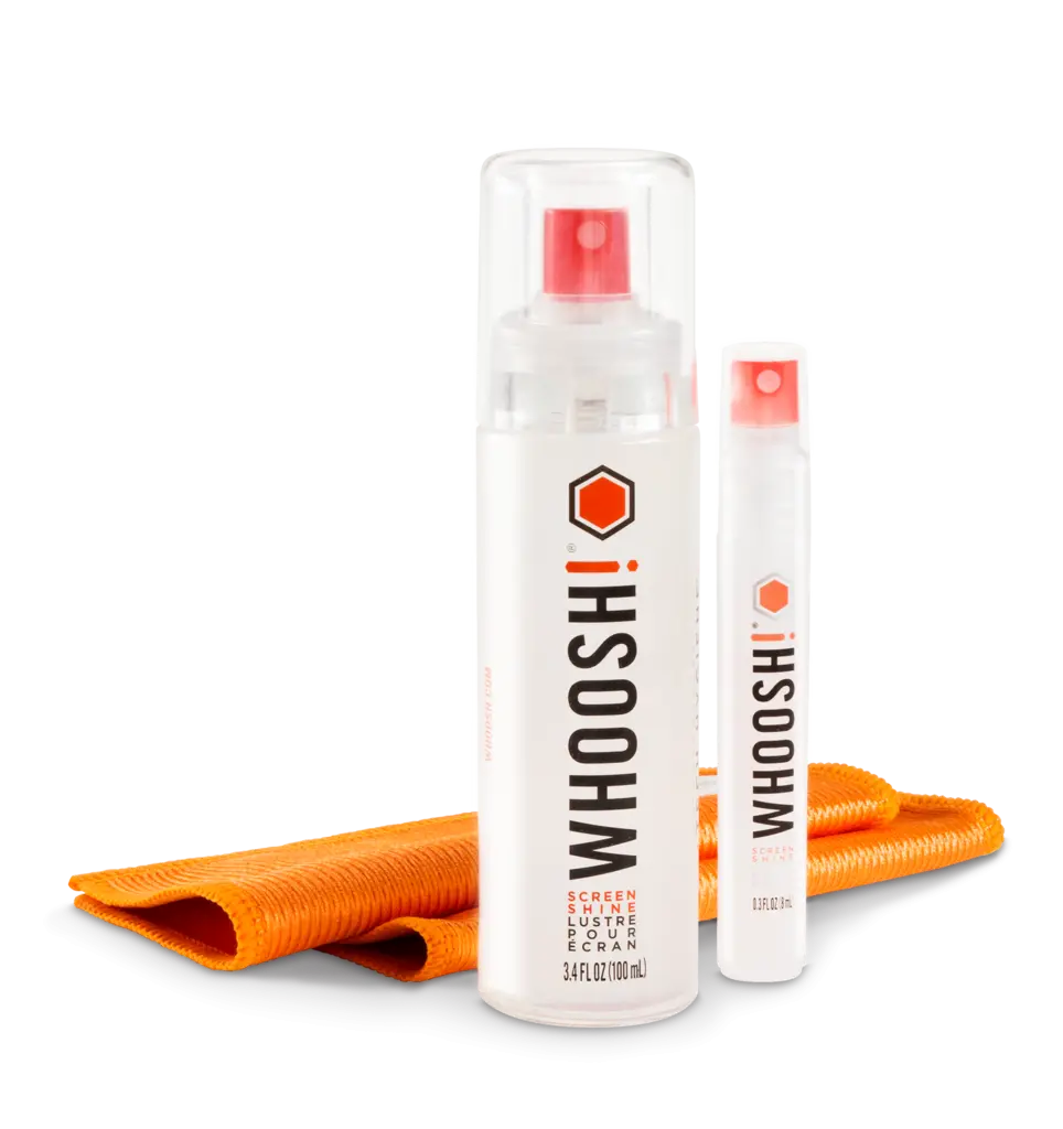 WHOOSH! Screen Shine DUO (100ml+8ml) Antibacterial Spray + Cloth