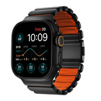 Nomad Watch 44/45/4649mm Stratos Band Black Titanium - Ultra Orange FKM