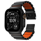 Nomad Watch 44/45/4649mm Stratos Band Black Titanium - Ultra Orange FKM