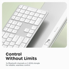 Satechi EX3 Slim Bluetooth Wireless Keyboard + Numpad USB-C - SF/SWE - Silver