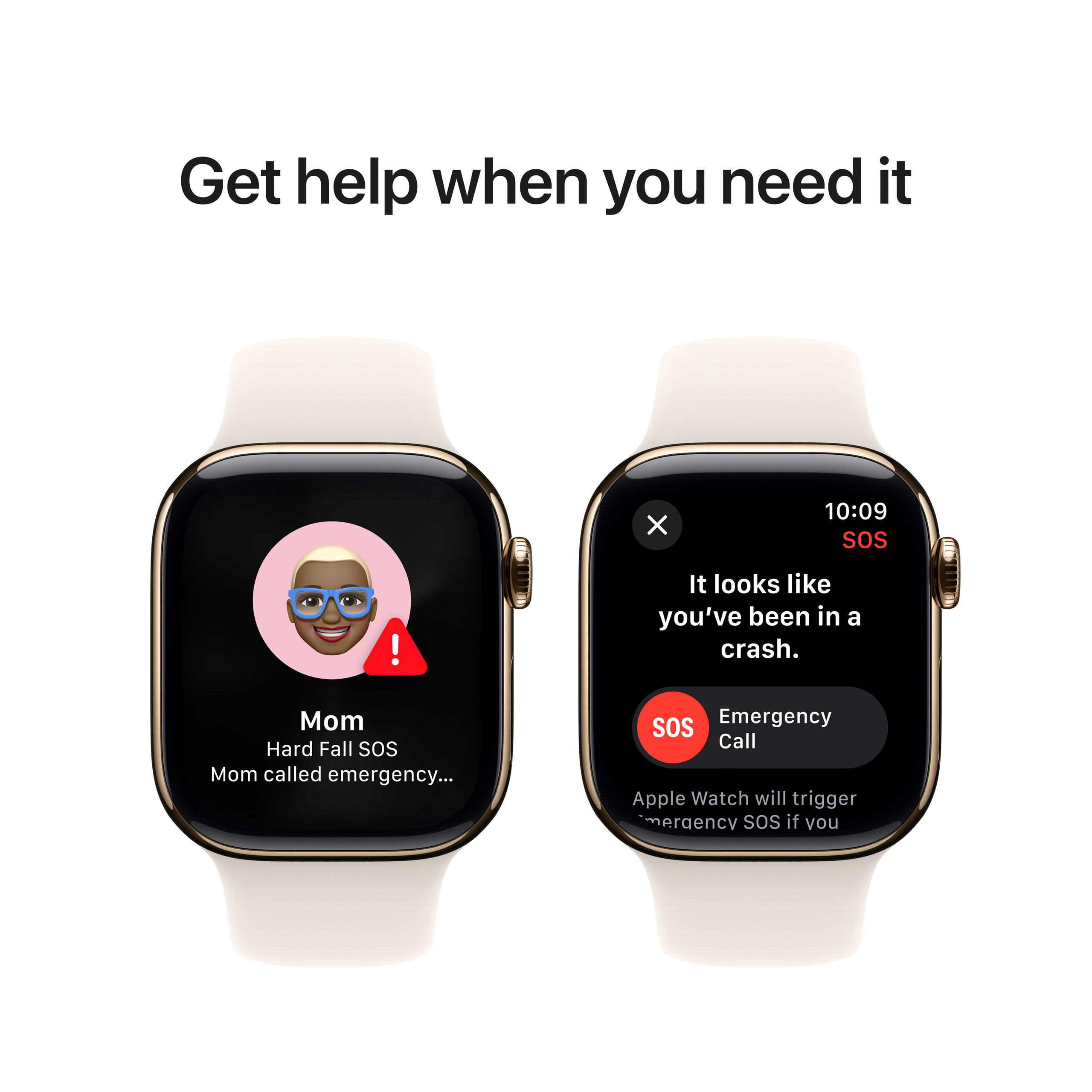 Apple Watch Series 10 GPS + Cellular 42mm Gold Titanium - Starlight Sport Band - Small/Medium