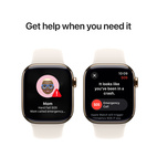 Apple Watch Series 10 GPS + Cellular 42mm Gold Titanium - Starlight Sport Band - Small/Medium