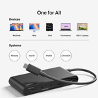 Belkin CONNECT USB-C 4-Port + HDMI 4K 60Hz 100W PD Hub Black