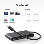 Belkin CONNECT USB-C 5-in-1 MultiPort HDMI 60Hz Adapter Silver