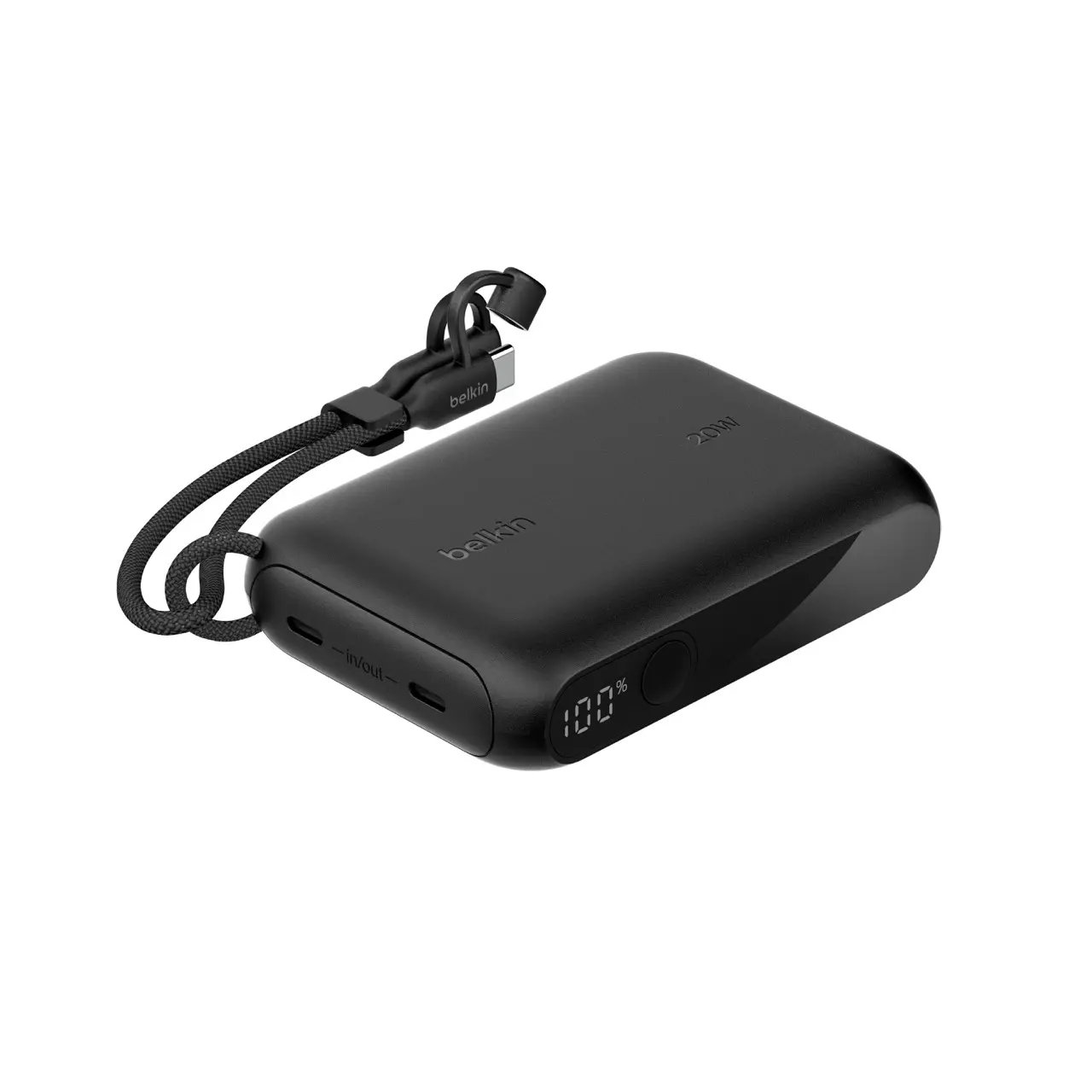 Belkin BOOSTCHARGE PowerBank w/Display 10000mAh/20W PD w/USB-C Cable Black