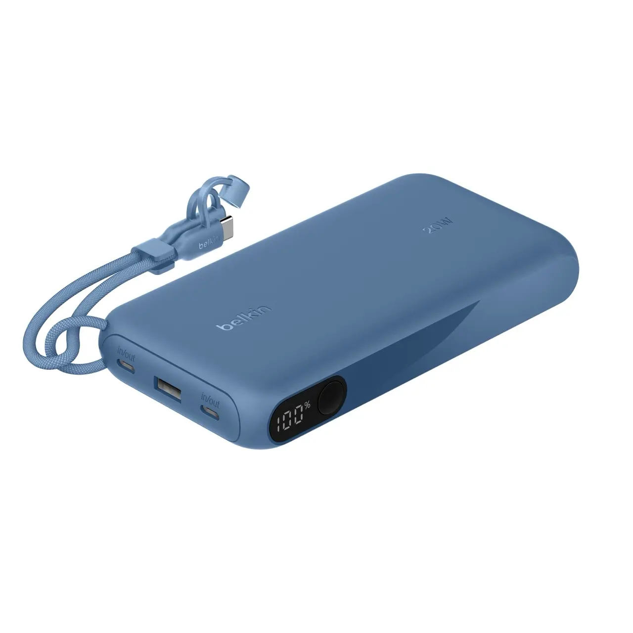 Belkin BOOSTCHARGE PowerBank w/Display 20000mAh/20W PD w/USB-C Cable Blue
