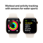 Apple Watch Series 10 GPS + Cellular 42mm Gold Titanium - Starlight Sport Band - Small/Medium
