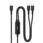 Belkin BOOSTCHARGE Pro Dual USB-C Cable 140W PD Black
