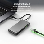 Belkin CONNECT USB-C 8-in-1 MultiPort HDMI 60Hz + Ethernet Adapter Silver