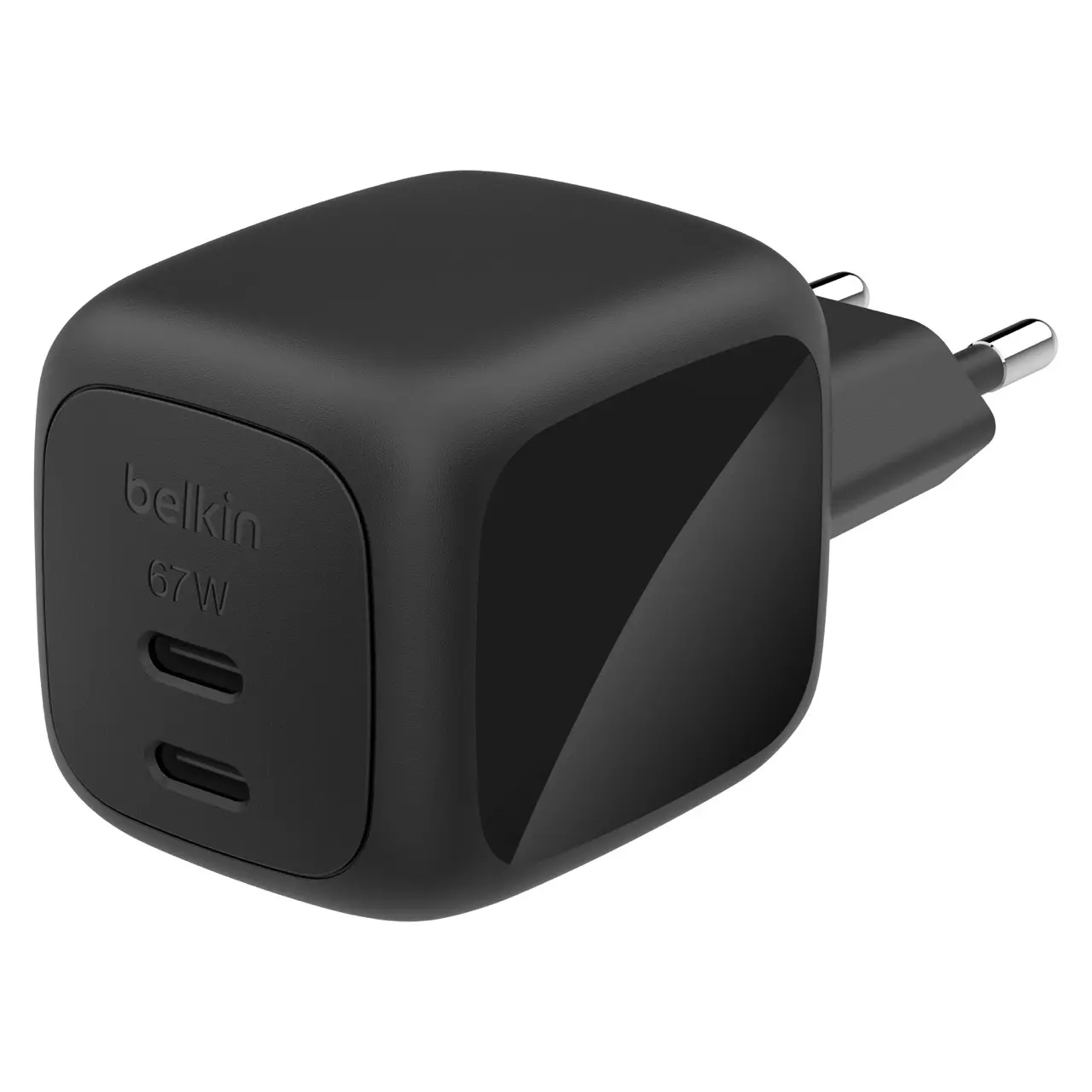 Belkin BOOSTCHARGE Pro USB-C 67W GaN 2-port Charger Black