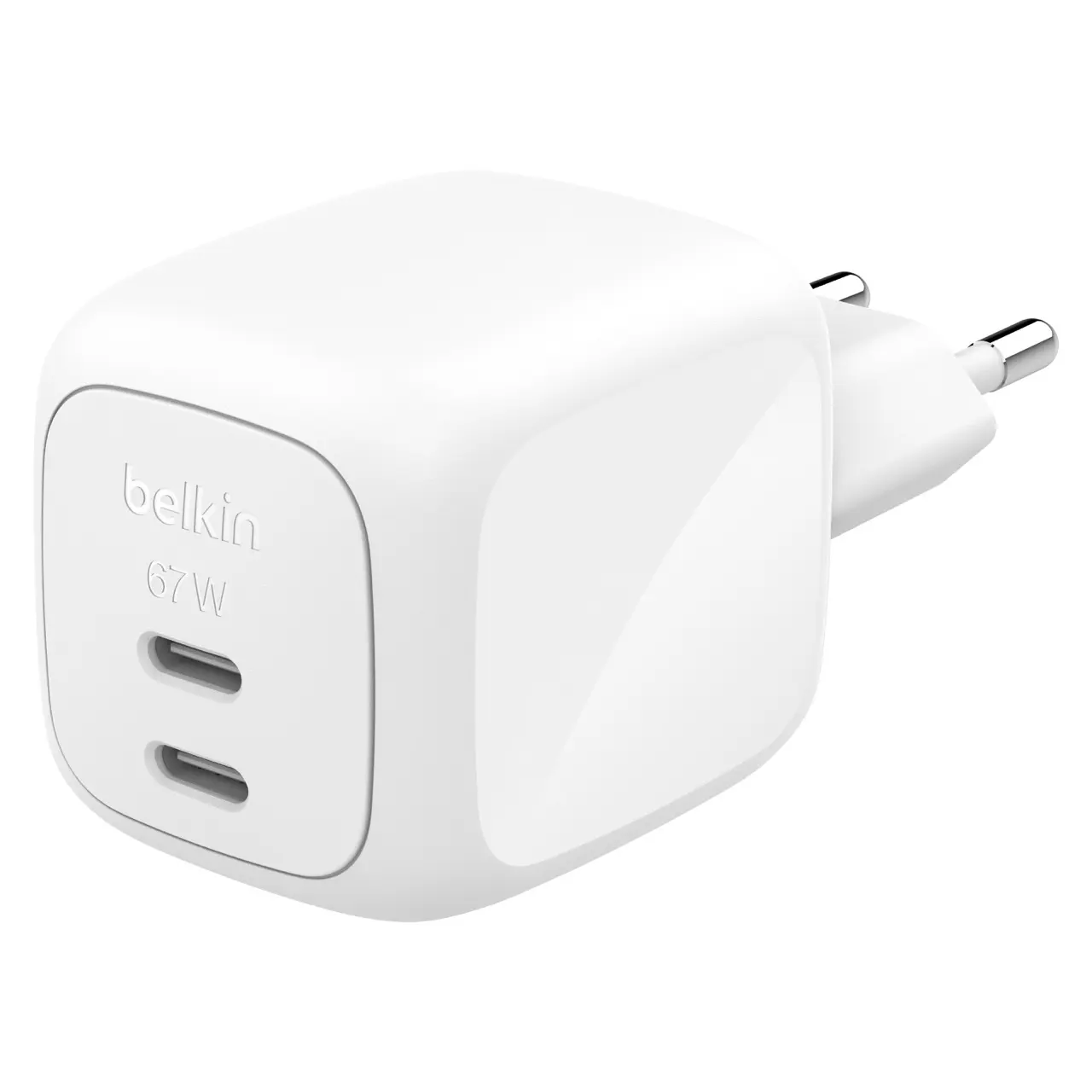 Belkin BOOSTCHARGE Pro USB-C 67W GaN 2-port Charger White