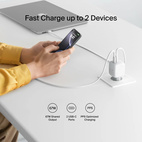 Belkin BOOSTCHARGE Pro USB-C 67W GaN 2-port Charger White