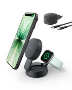 Belkin ULTRACHARGE Pro 2-in-1 Magnetic Wireless Qi2.2 25W Convertible Charging Station Charcoal