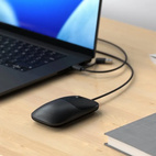 Satechi Slim LX Wired Mouse USB-A/C - Space Black