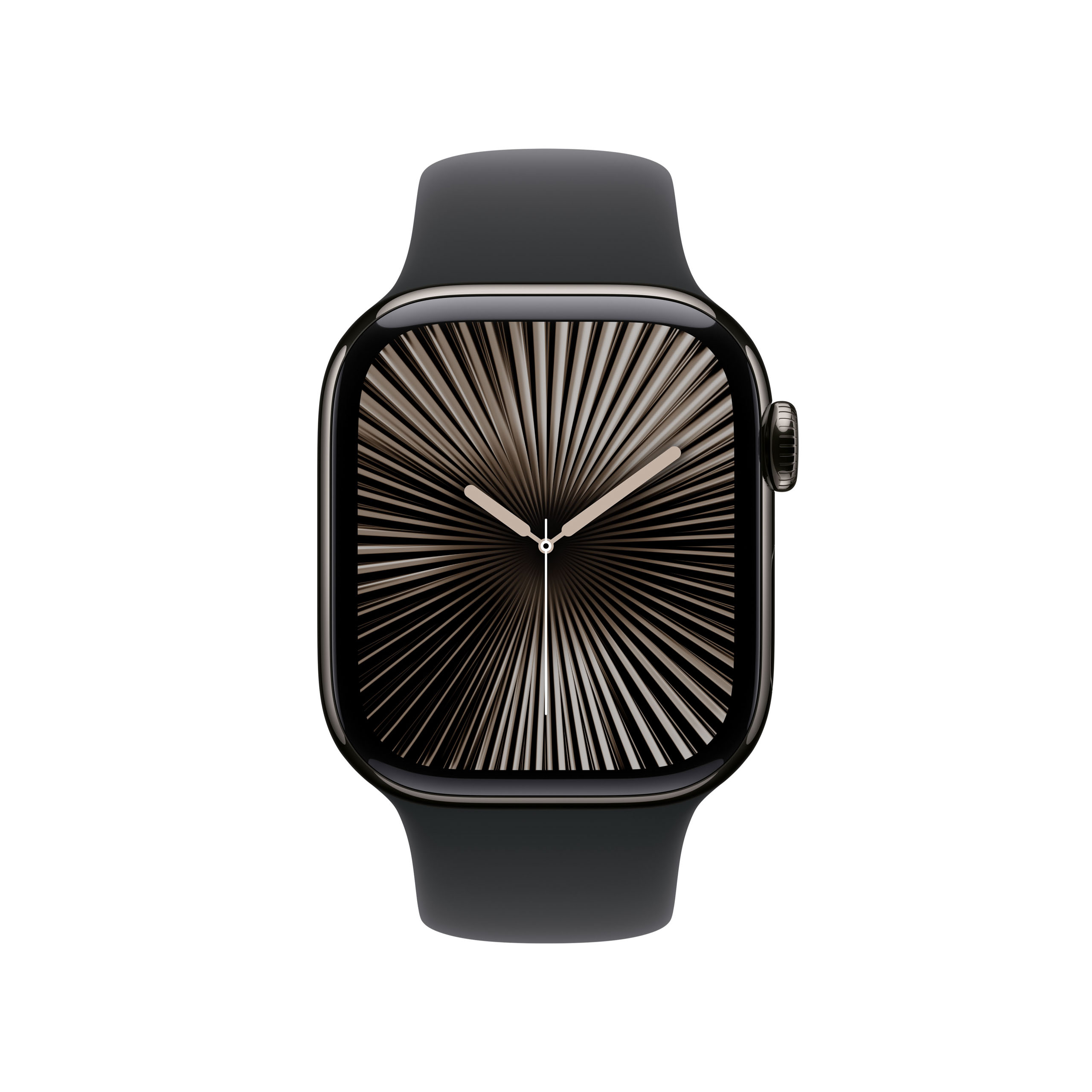 Apple Watch Series 10 GPS + Cellular 42mm Slate Titanium - Black Sport Band - Small/Medium