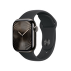 Apple Watch Series 10 GPS + Cellular 42mm Slate Titanium - Black Sport Band - Small/Medium