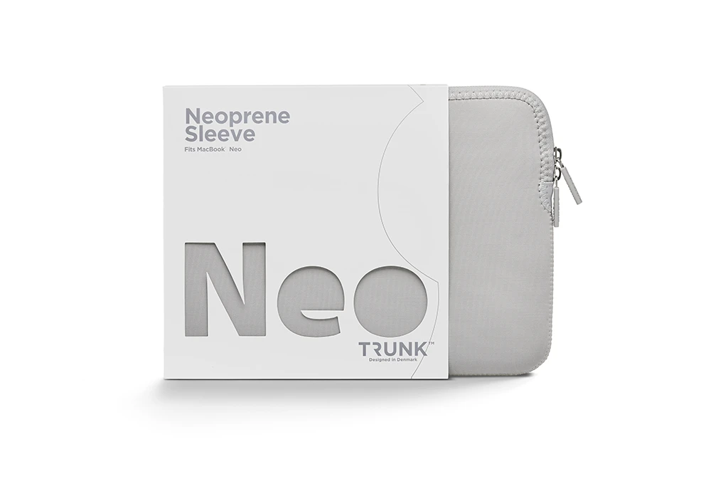 TRUNK Neoprene Sleeve MacBook Neo 13" Silver Cloud