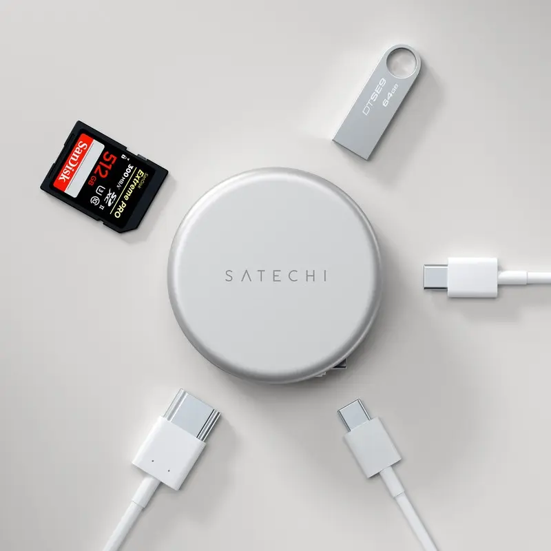 Satechi OntheGo USB-C 5-in-1 60Hz MultiPort Adapter Silver