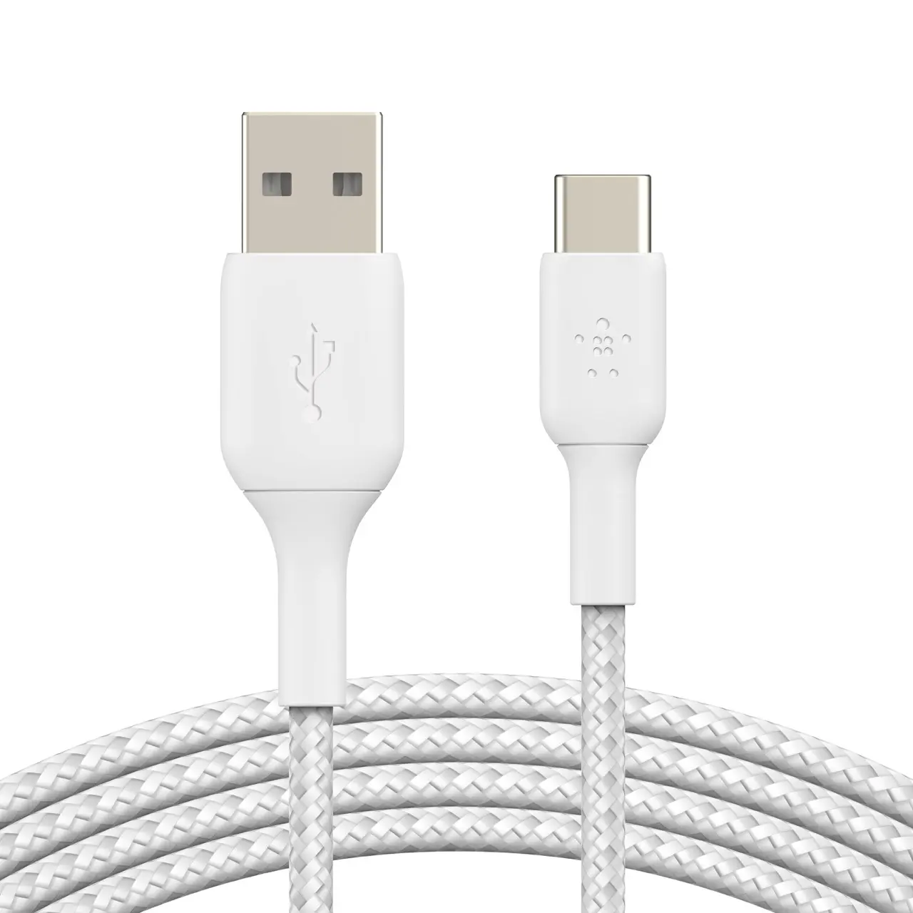 Belkin BOOSTCHARGE USB-C to USB-A Cable 2.0m Braided White