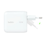 Belkin BOOSTCHARGE USB-C 100W Foldable GaN Charger White
