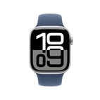 Apple Watch Series 10 GPS + Cellular 42mm Silver Aluminium - Denim Sport Band - Small/Medium