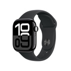 Apple Watch Series 10 GPS + Cellular 42mm Jet Black Aluminium - Black Sport Band - Medium/Large