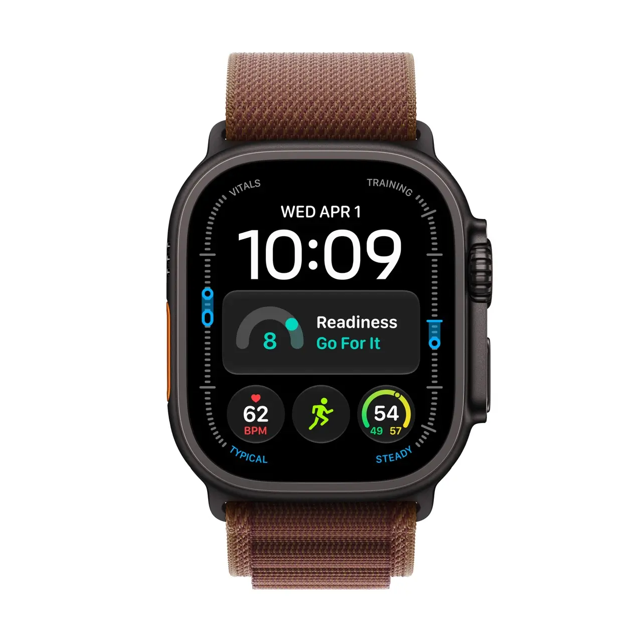 Apple Watch Ultra 4 GPS + Cellular 49mm Black Titanium Case with Burgundy Alpine Loop - S