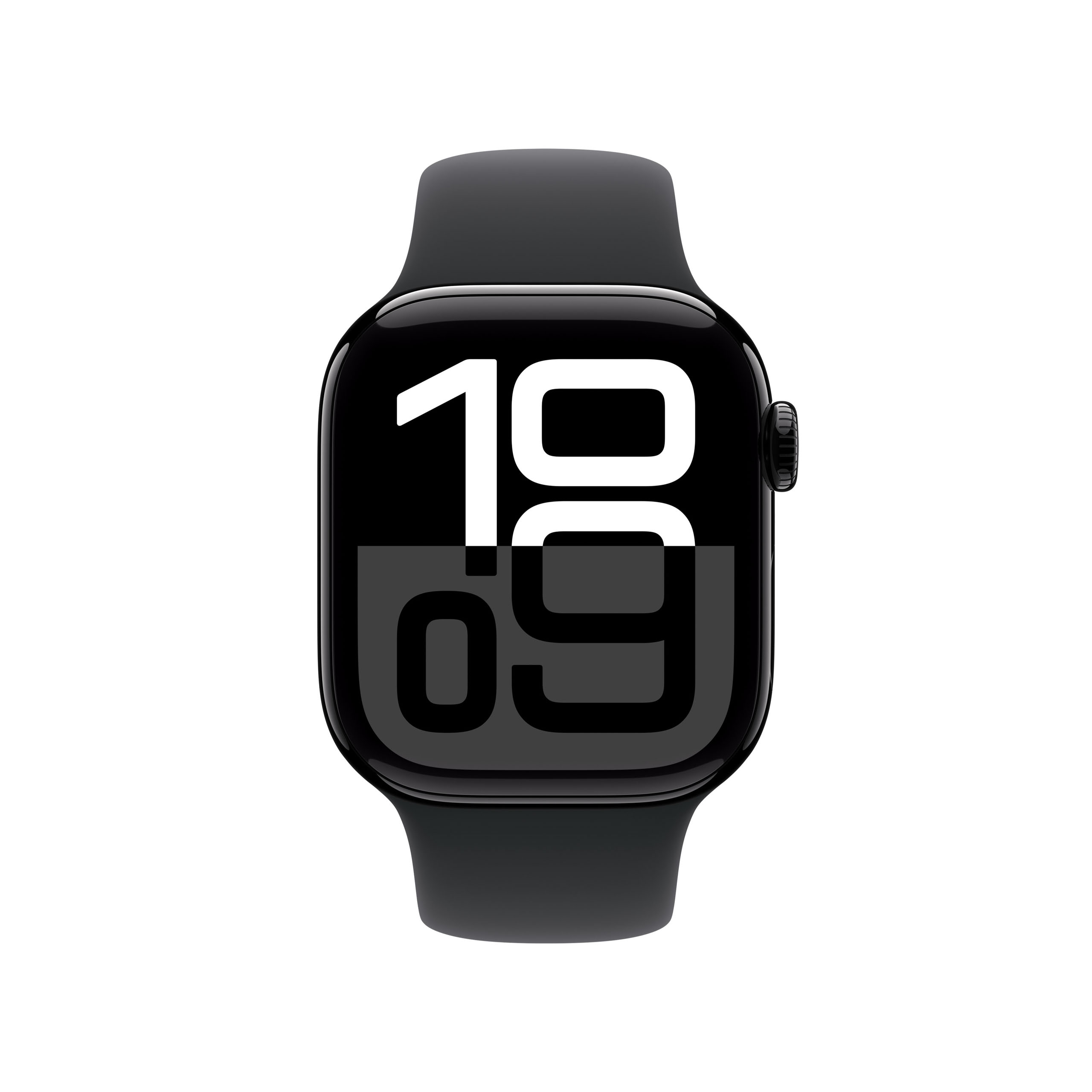 Apple Watch Series 10 GPS + Cellular 42mm Jet Black Aluminium - Black Sport Band - Medium/Large