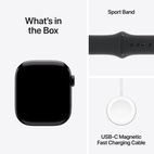 Apple Watch Series 10 GPS + Cellular 42mm Jet Black Aluminium - Black Sport Band - Medium/Large