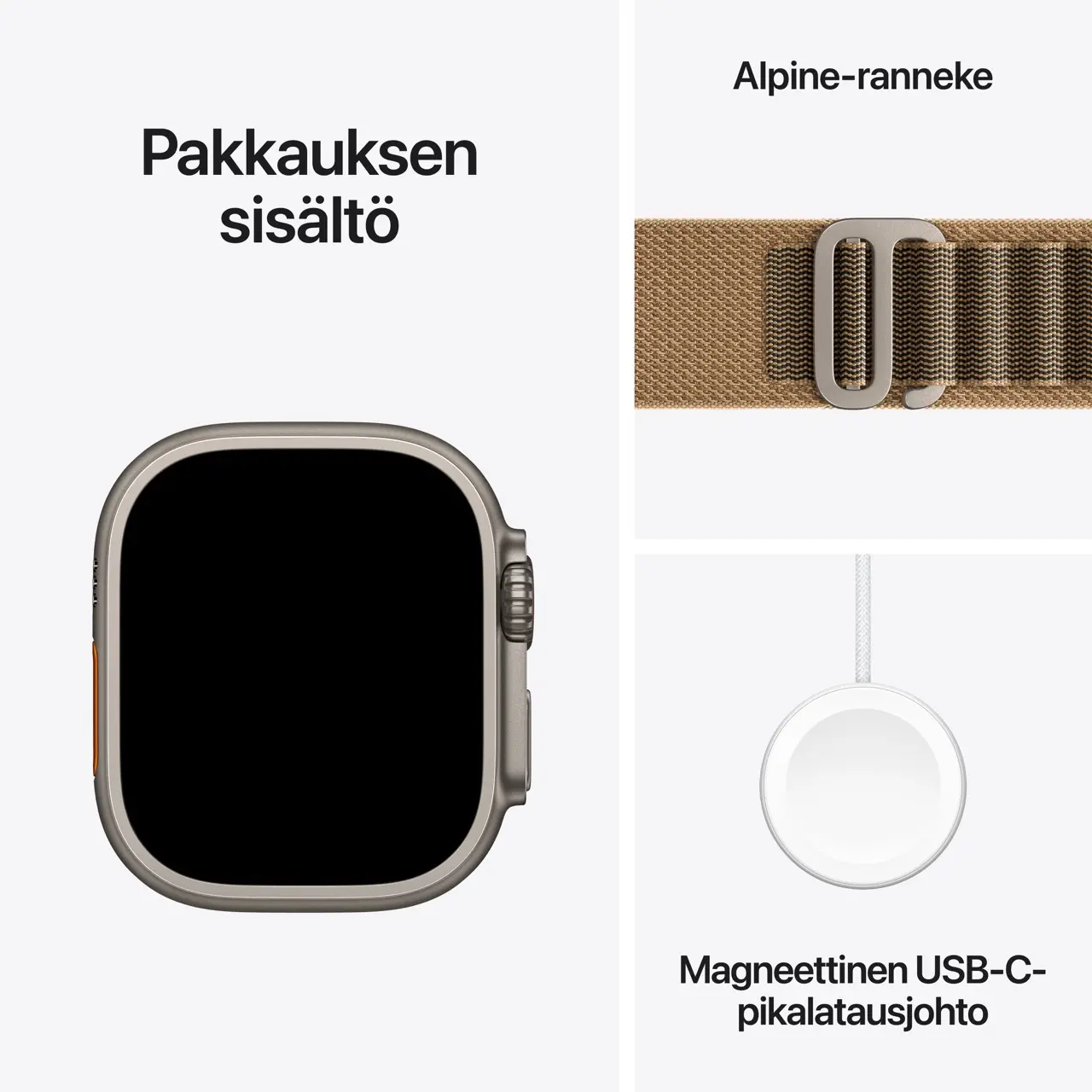 Apple Watch Ultra 4 GPS + Cellular 49mm Natural Titanium Case with Desert Alpine Loop - L