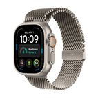 Apple Watch Ultra 4 GPS + Cellular 49mm Natural Titanium Case with Natural Titanium Milanese Loop - S