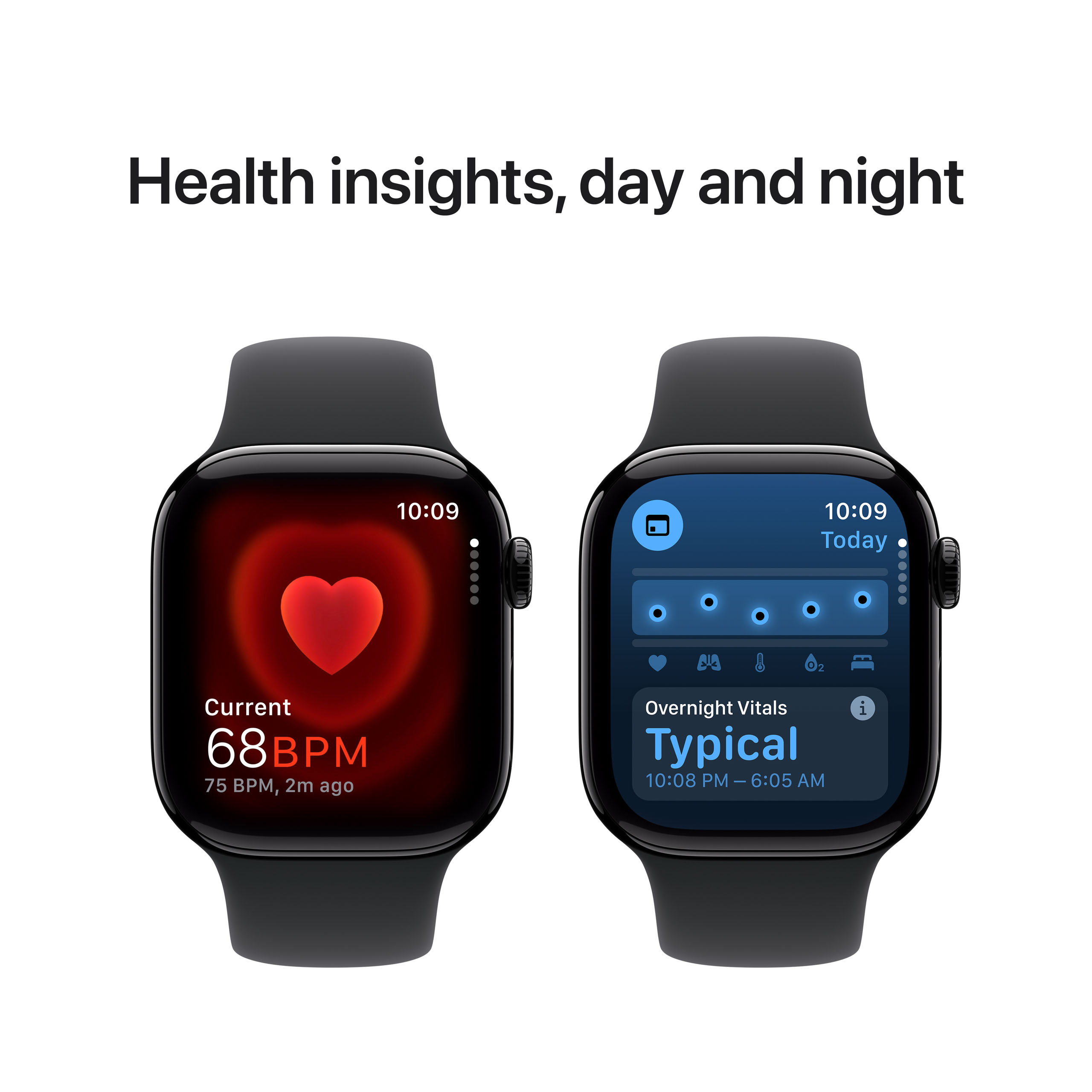 Apple Watch Series 10 GPS + Cellular 42mm Jet Black Aluminium - Black Sport Band - Medium/Large