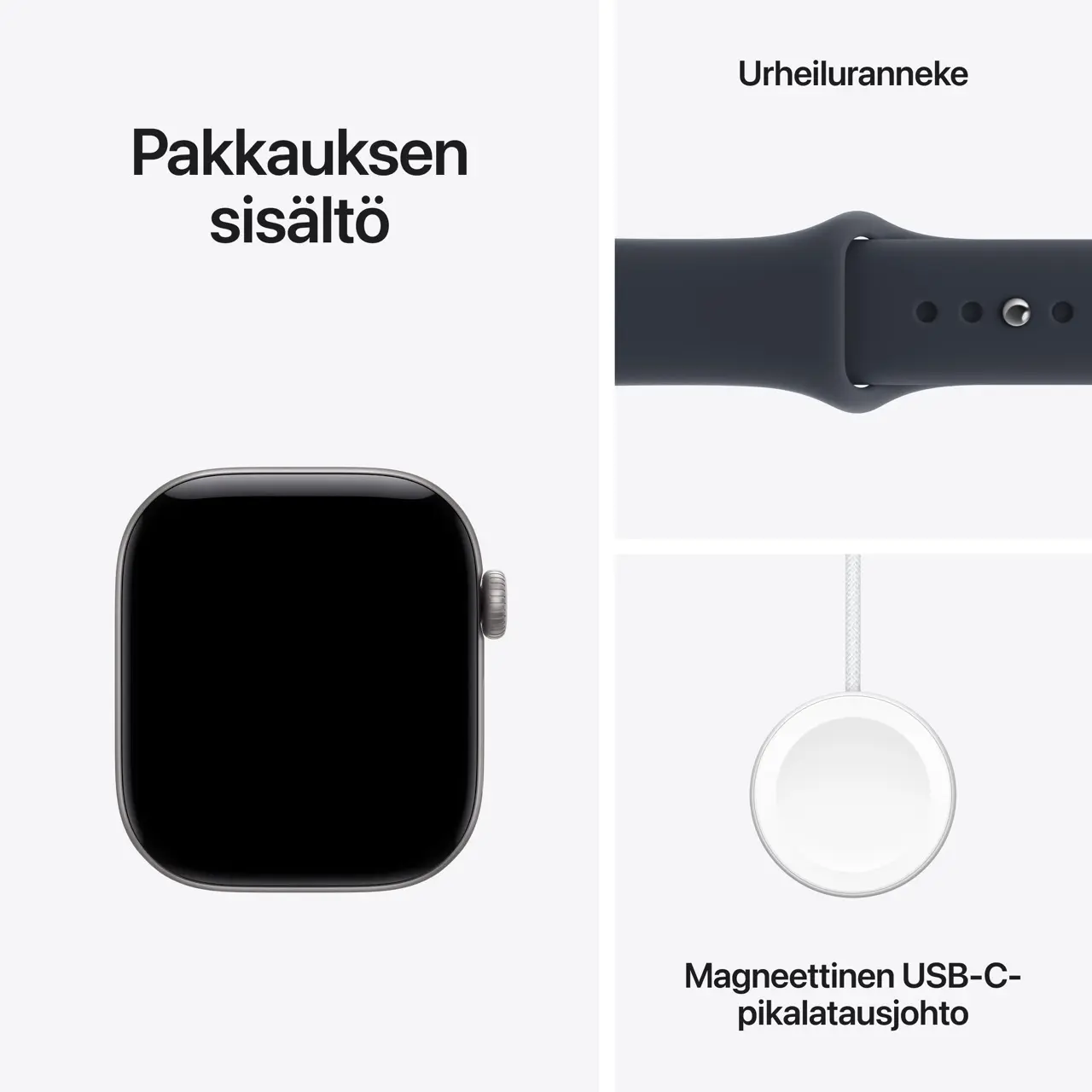 Apple Watch Series 12 GPS 42mm Space Grey Aluminium Case with Navy Blue Sport Band - M/L