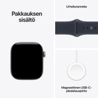 Apple Watch Series 12 GPS 42mm Space Grey Aluminium Case with Navy Blue Sport Band - M/L
