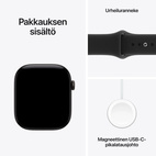 Apple Watch Series 12 GPS 46mm Black Aluminium Case with Black Sport Band - S/M