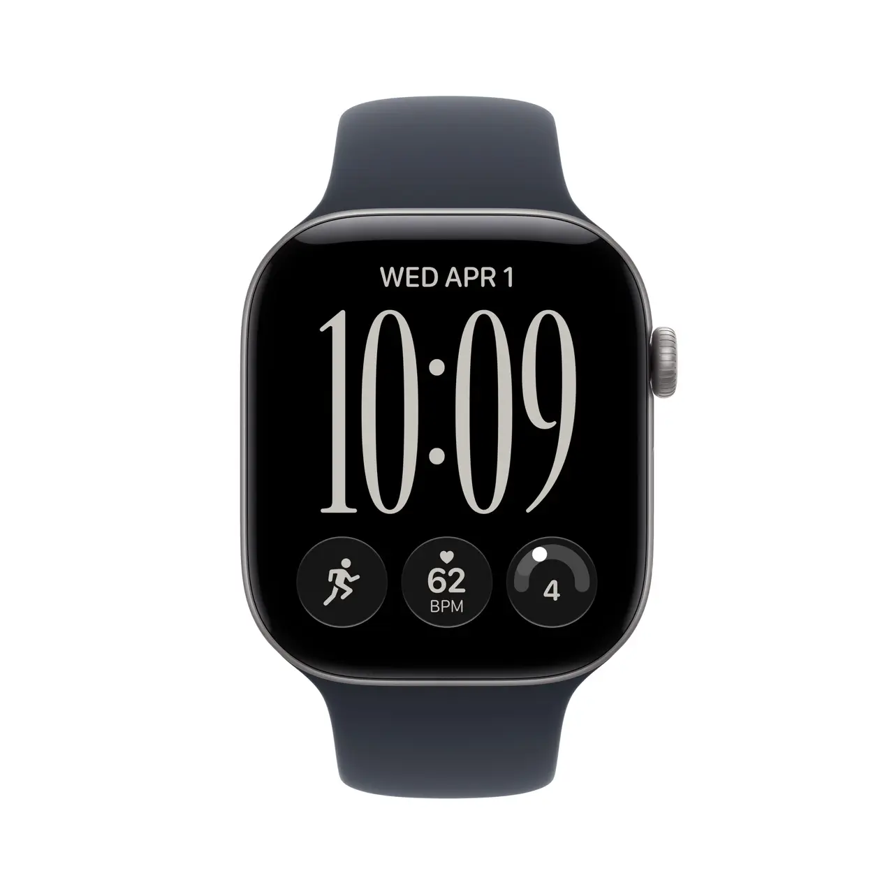 Apple Watch Series 12 GPS 46mm Space Grey Aluminium Case with Navy Blue Sport Band - S/M