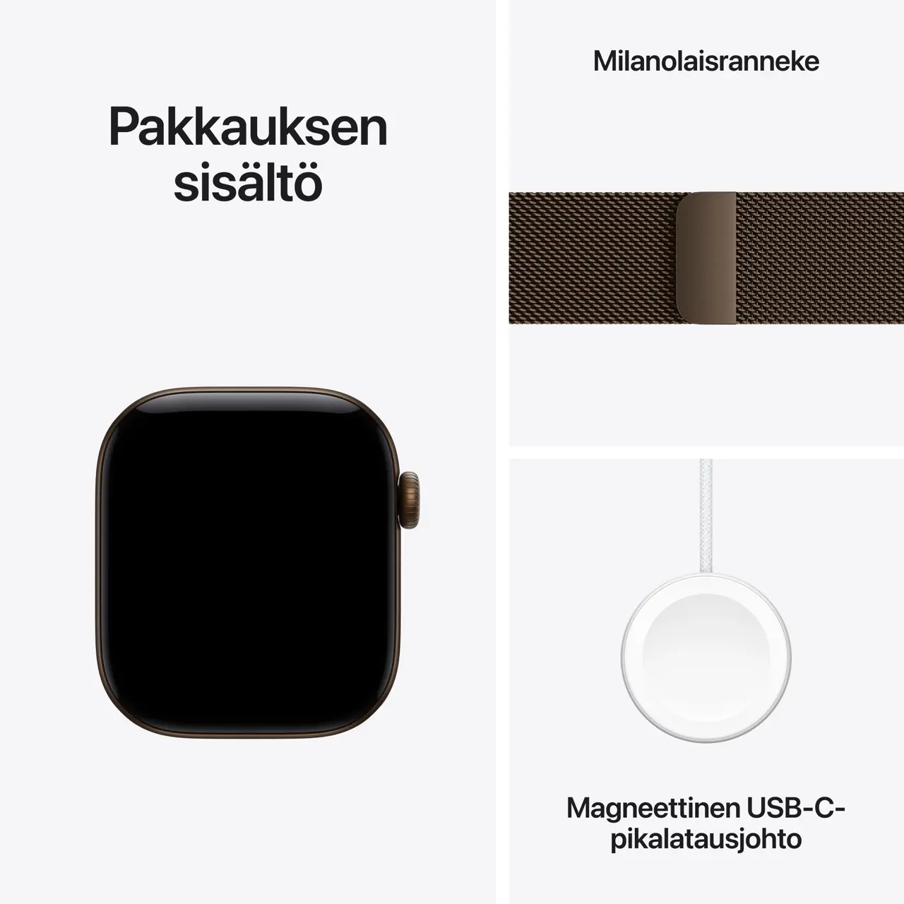 Apple Watch Series 12 GPS 42mm Dark Bronze Aluminium Case with Dark Bronze Milanese Loop