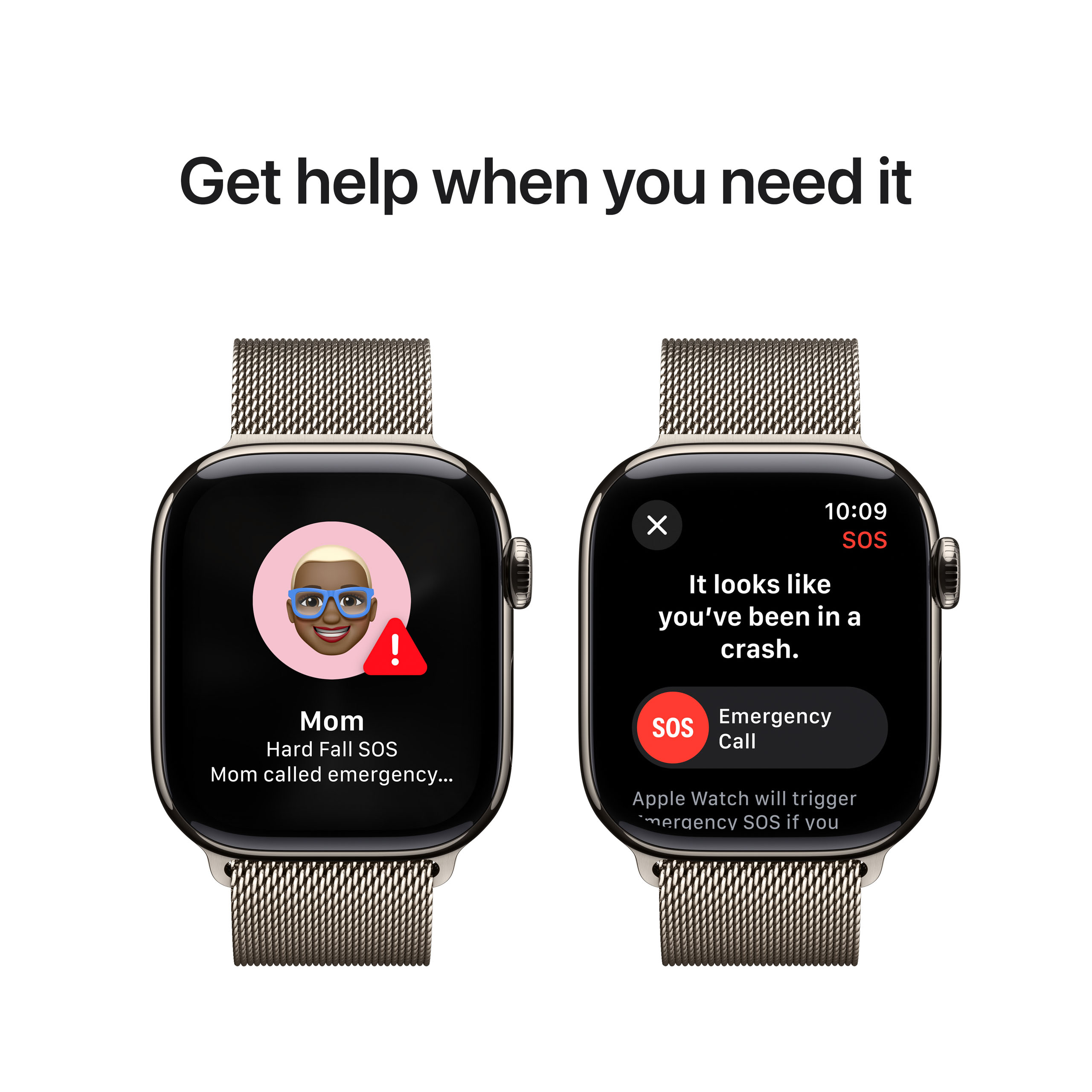 Apple Watch Series 10 GPS + Cellular 42mm Natural Titanium - Natural Milanese Loop