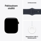 Apple Watch Series 12 GPS + Cellular 42mm Natural Titanium Case with Navy Blue Sport Band - M/L
