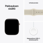 Apple Watch Series 12 GPS + Cellular 42mm Pearl White Ceramic Case with Sand Sport Band - S/M