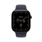 Apple Watch Series 12 GPS + Cellular 46mm Natural Titanium Case with Navy Blue Sport Band - M/L