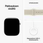 Apple Watch Series 12 GPS + Cellular 46mm Pearl White Ceramic Case with Sand Sport Band - S/M