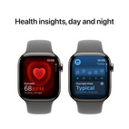 Apple Watch Series 10 GPS + Cellular 42mm Natural Titanium - Stone Grey Sport Band - Medium/Large